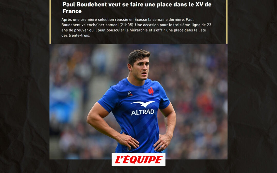 P. Boudehent wants to make his mark on the French national team